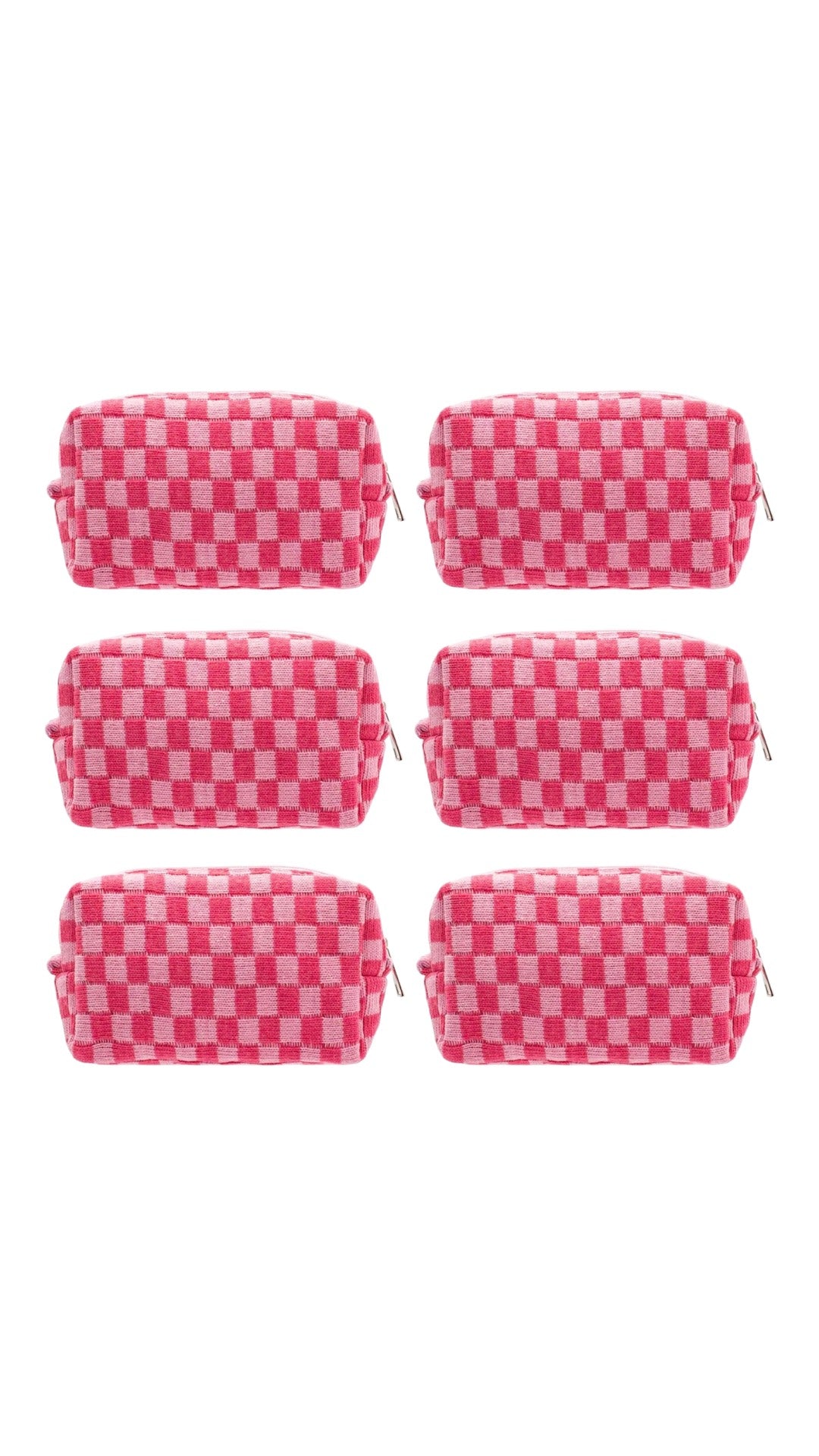 PrettiFi Checkered Makeup Bag